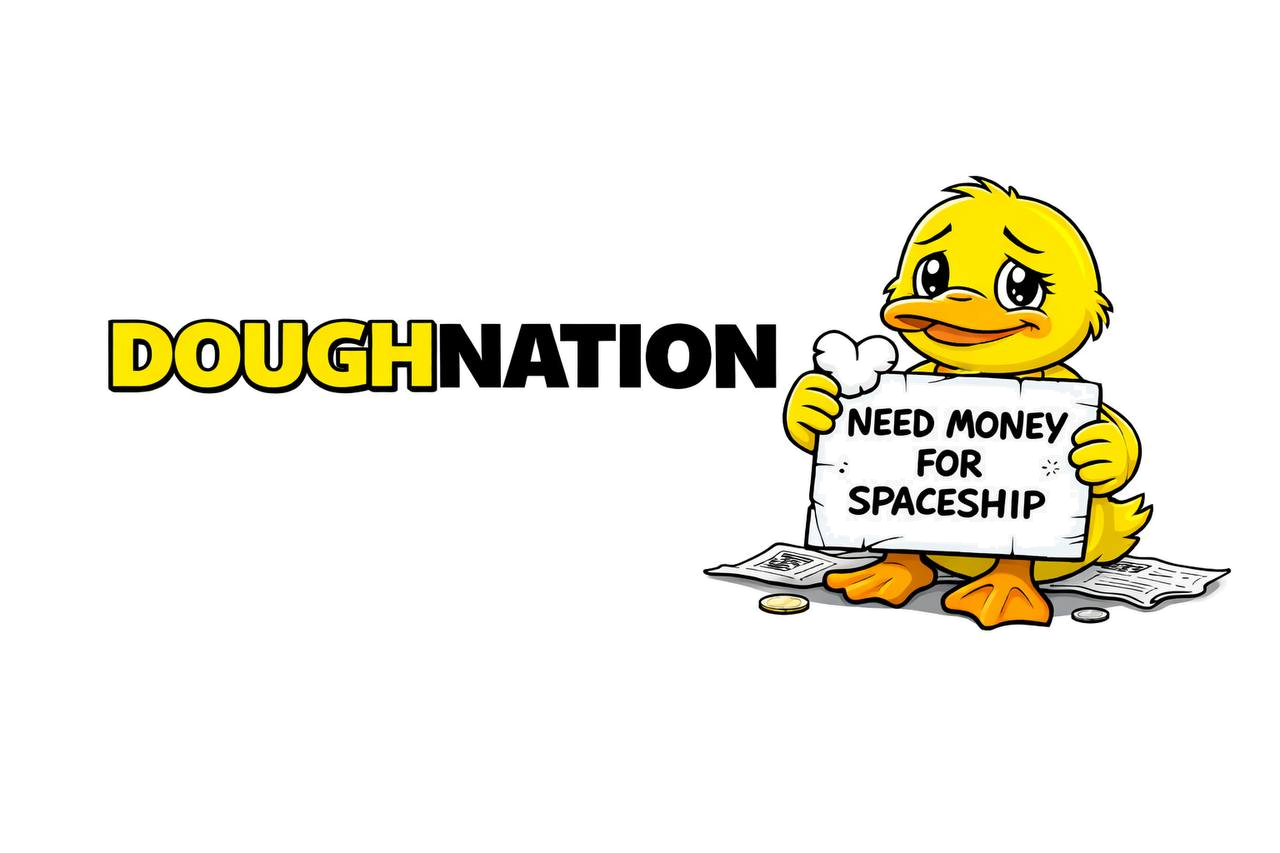 Space Duck doughnation mascot